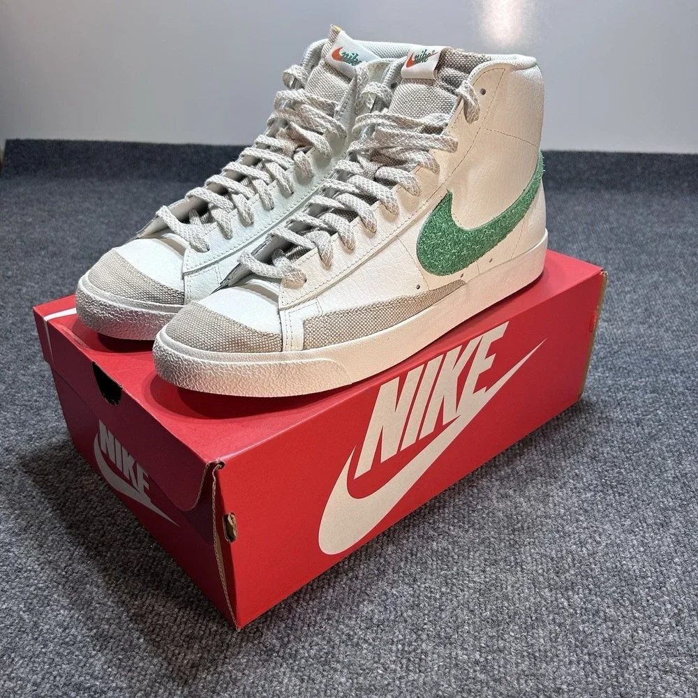 NIKE BLAZER MID '77 VNTG SAIL PINE GREEN VOLT BQ6806 Size 13